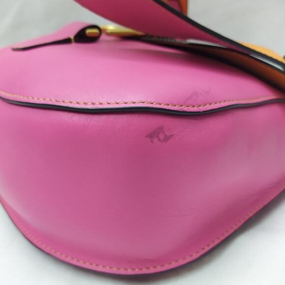 Dooney & Bourke Reese North South Pink Leather Flap Closure Shoulder Bag - Picture 9 of 16